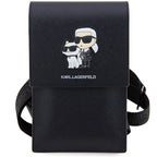 Karl Lagerfeld telefono rankinė Saffiano – juoda -- Cell phone cases and covers