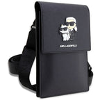 Karl Lagerfeld telefono rankinė Saffiano – juoda -- Cell phone cases and covers