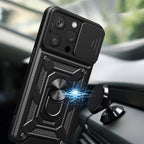 Hybrid Armor Camshield dėklas iPhone 15 Pro – rožinis