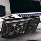 Hybrid Armor Camshield dėklas iPhone 15 Pro – rožinis