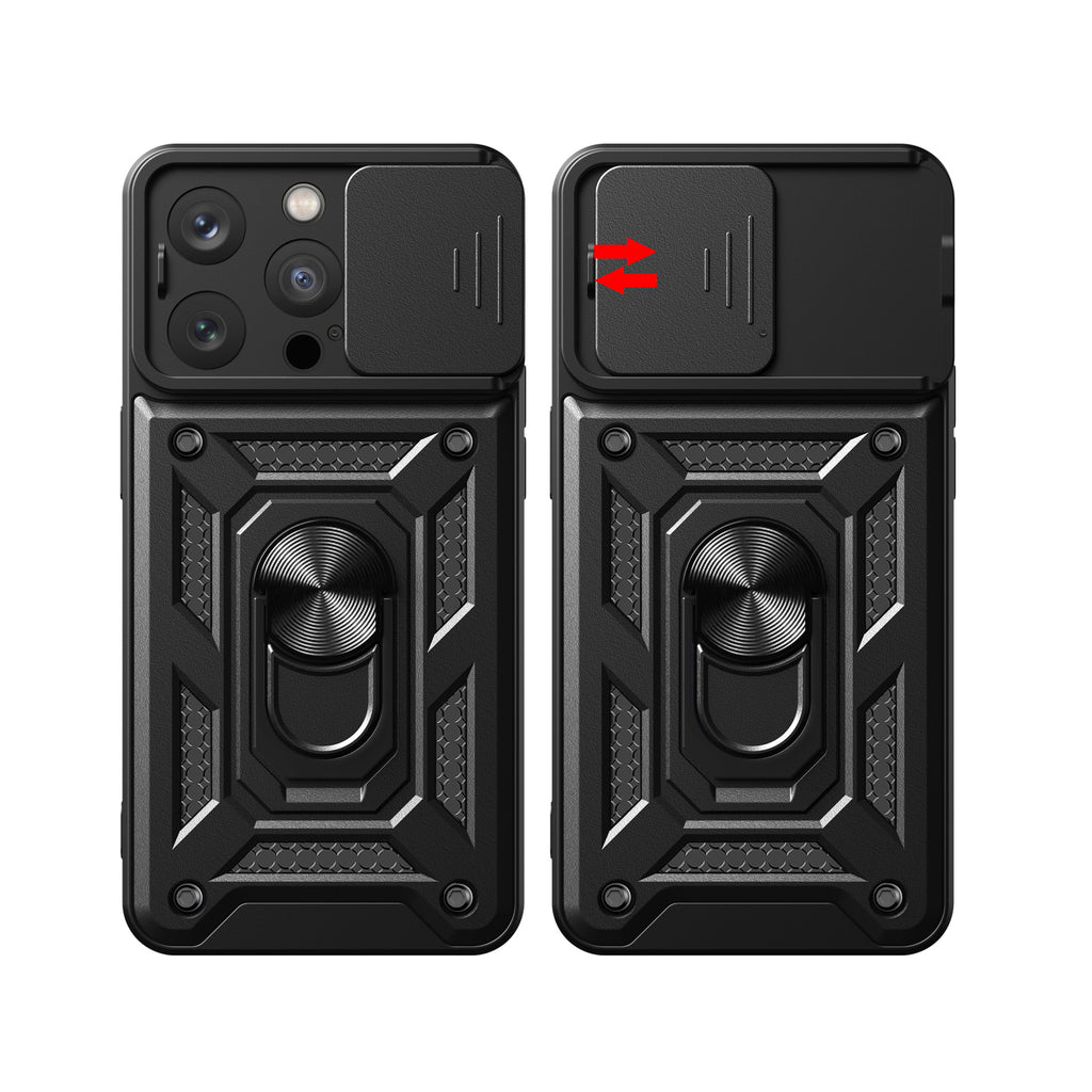 Hybrid Armor Camshield dėklas iPhone 15 Pro – rožinis