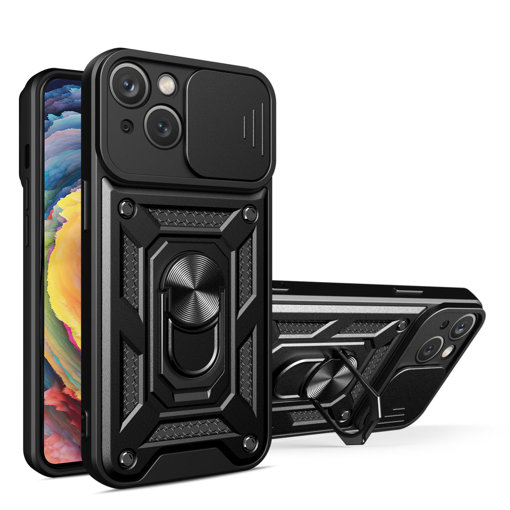 Hybrid Armor CamShield dėklas iPhone 15 Plus – juodas