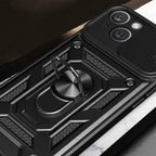 Hybrid Armor CamShield dėklas iPhone 15 Plus – juodas