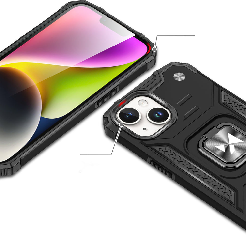 Wozinsky Ring Armor dėklas iPhone 15 Plus – raudonas Antrasis paveikslėlis