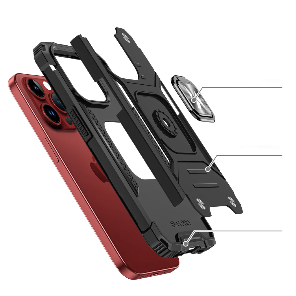 Wozinsky Ring Armor dėklas iPhone 15 Pro – auksinis