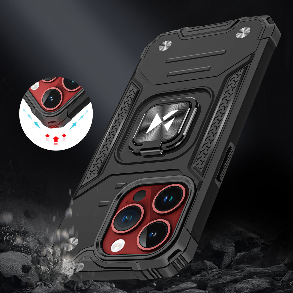 Wozinsky Ring Armor dėklas iPhone 15 Pro – auksinis