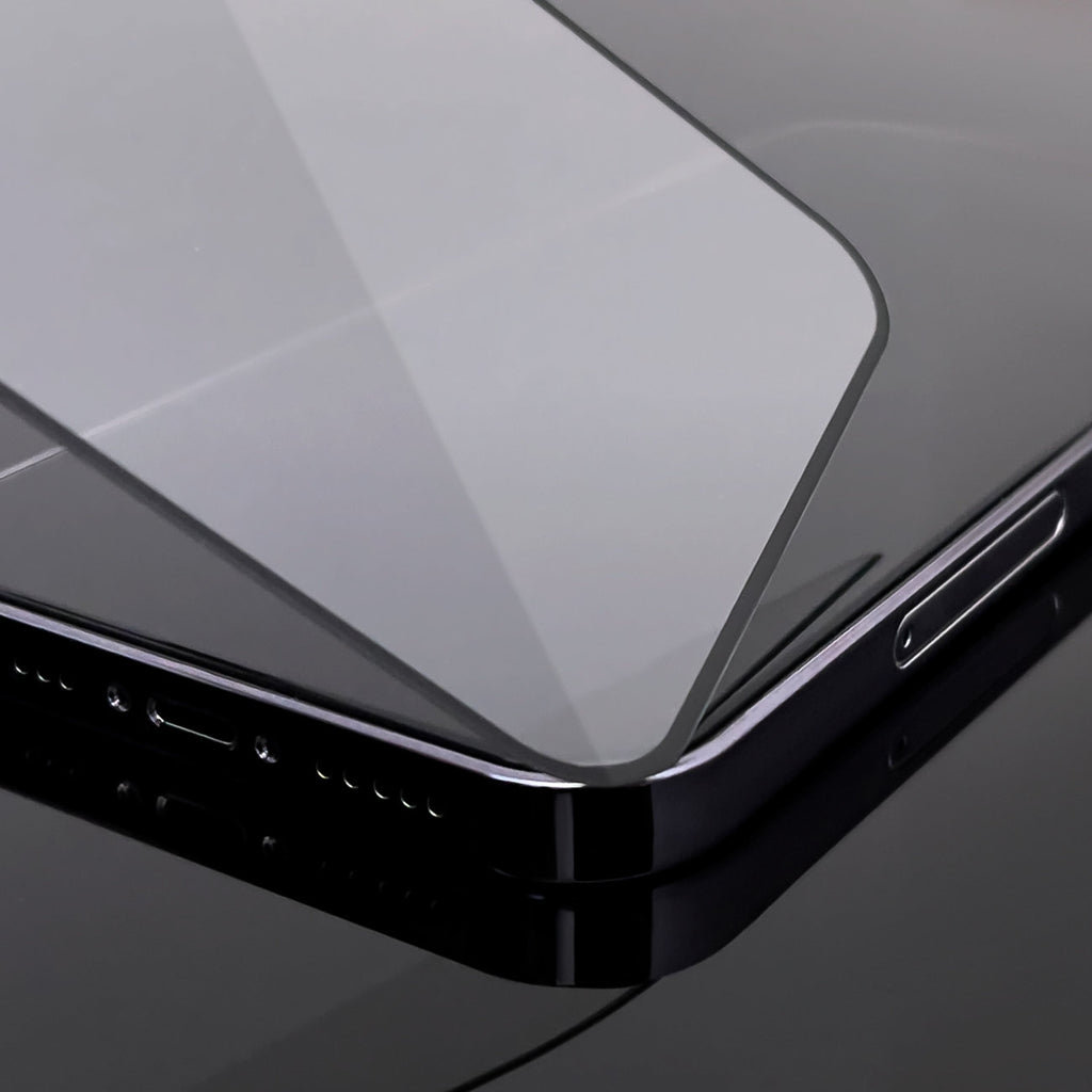 Grūdintas stiklas iPhone 15 Pro su rėmeliu (2 vnt.) – juodas -- iPhone 15 Pro