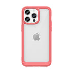 Skaidrus hibridinis dėklas iPhone 15 Pro – raudonas