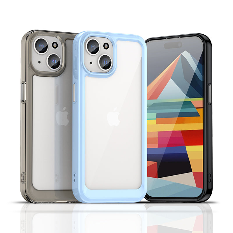Sustiprintas dėklas iPhone 15 Plus Outer Space – raudonas