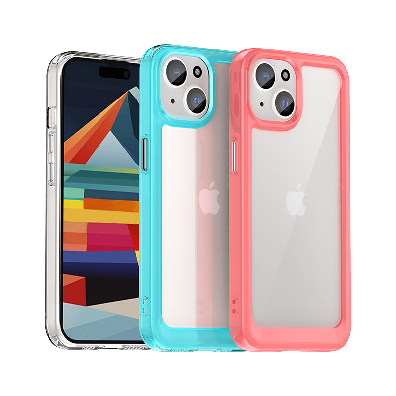 Sustiprintas dėklas iPhone 15 Plus Outer Space – raudonas
