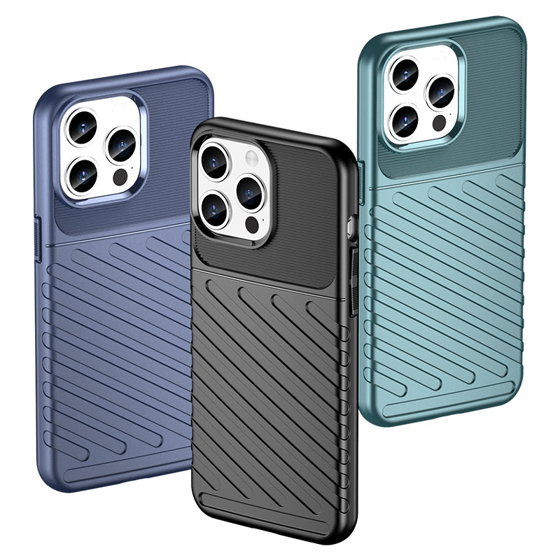 Šarvuotas TPU dėklas iPhone 15 Pro Max – mėlynas