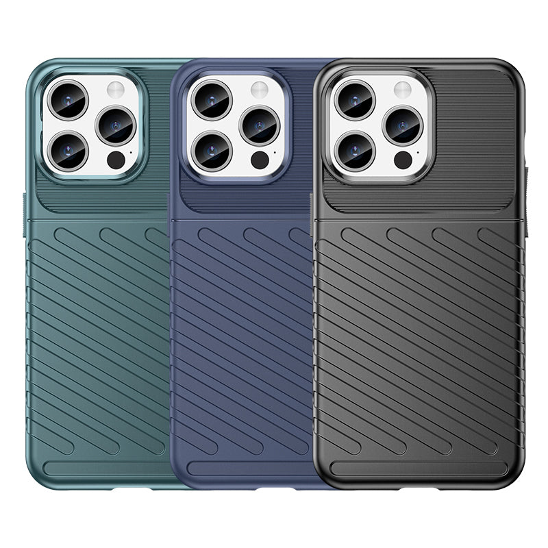 Šarvuotas TPU dėklas iPhone 15 Pro Max – mėlynas