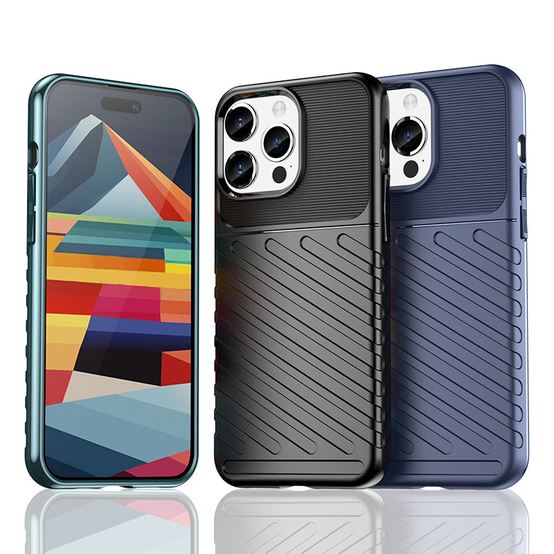 Šarvuotas TPU dėklas iPhone 15 Pro Max – juodas