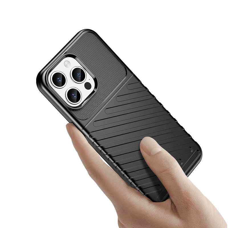 Šarvuotas TPU dėklas iPhone 15 Pro Max – juodas