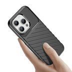 Šarvuotas dėklas iPhone 15 Pro Thunder Case – juodas