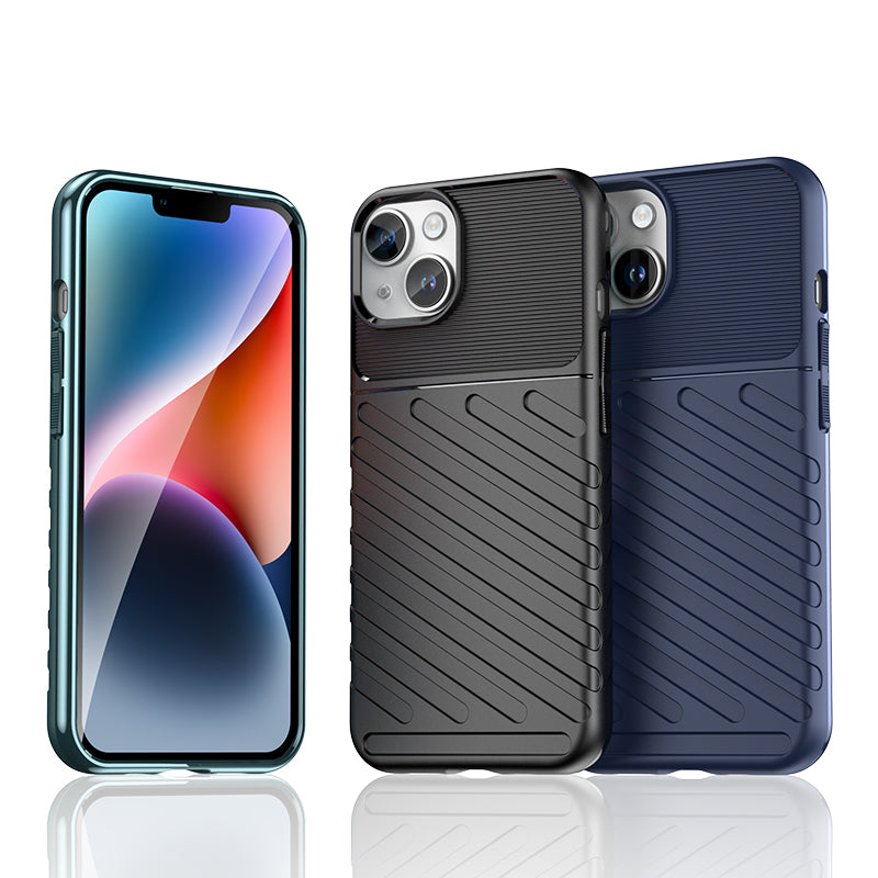 Šarvuotas dėklas iPhone 15 Plus Thunder Case – mėlynas
