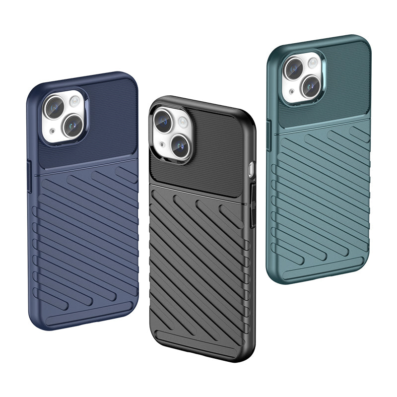 Šarvuotas dėklas iPhone 15 Plus Thunder Case – mėlynas