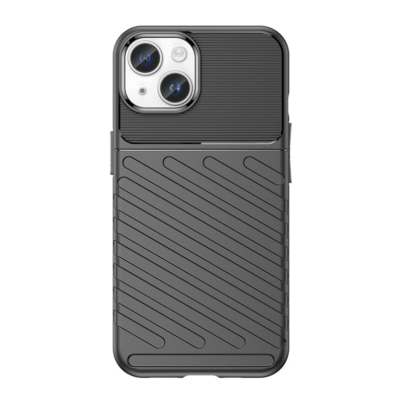 Šarvuotas TPU dėklas iPhone 15 Plus „Thunder Case“ – juodas