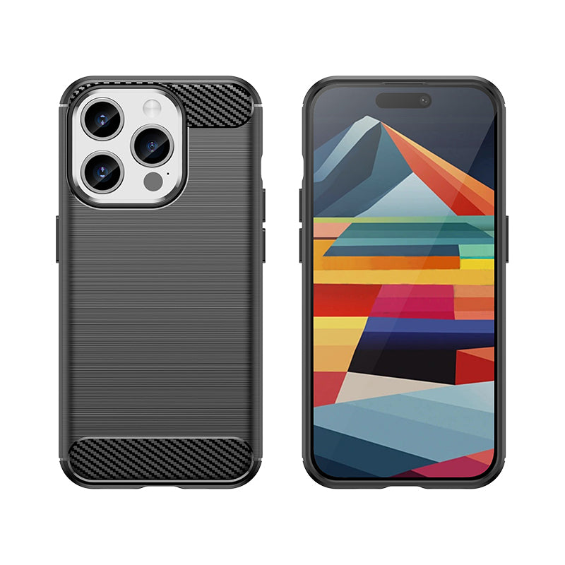 Anglies rašto TPU dėklas iPhone 15 Pro – juodas