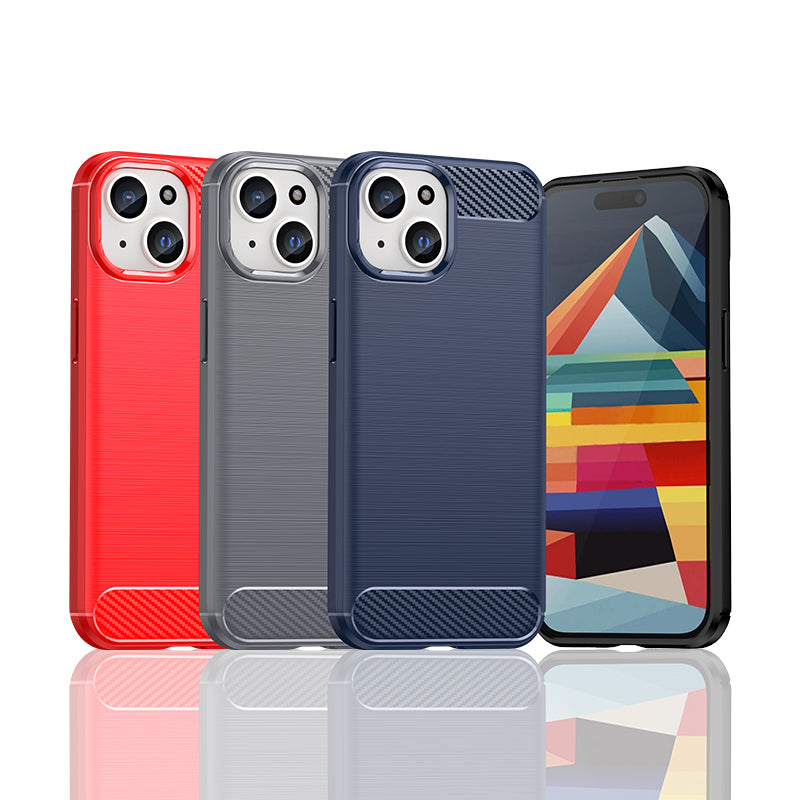 Anglies rašto TPU dėklas iPhone 15 – mėlynas