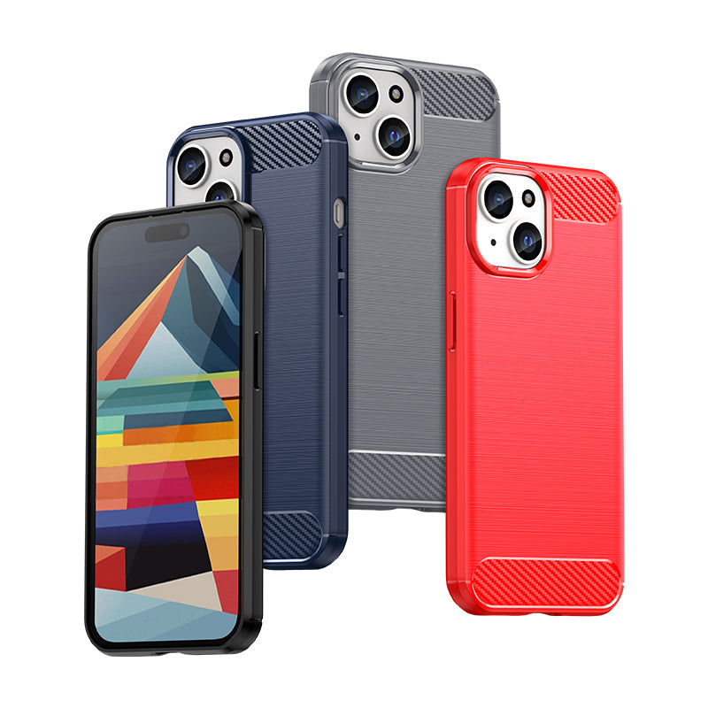 Anglies rašto TPU dėklas iPhone 15 – mėlynas
