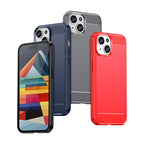 Anglies rašto TPU dėklas iPhone 15 – mėlynas
