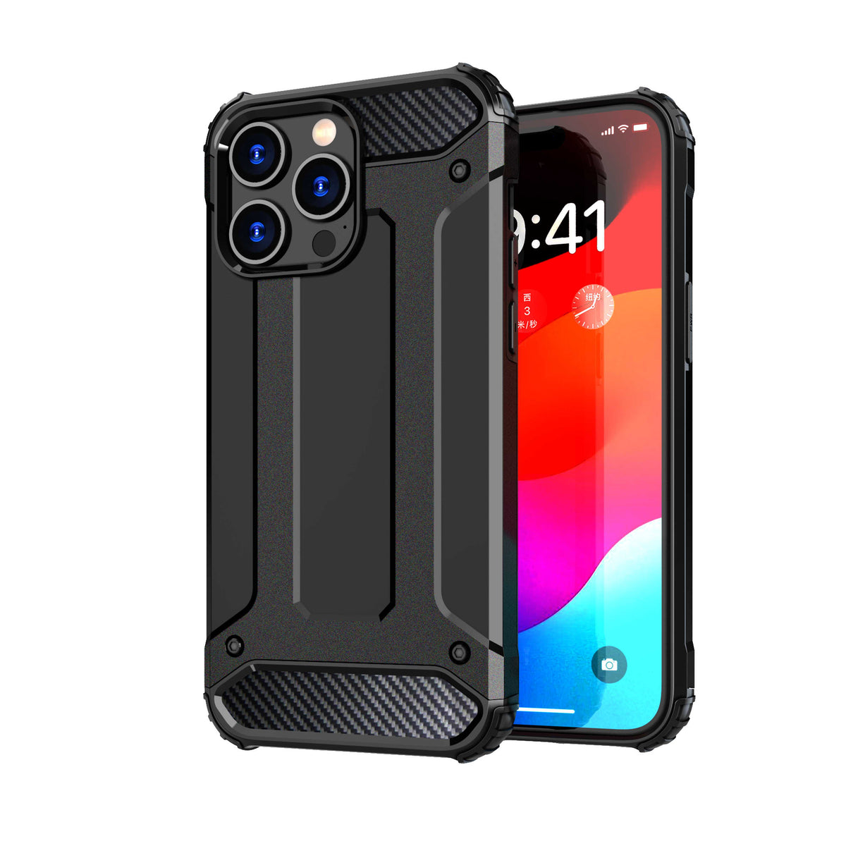 Hybrid Armor dėklas iPhone 15 Pro Max – mėlynas