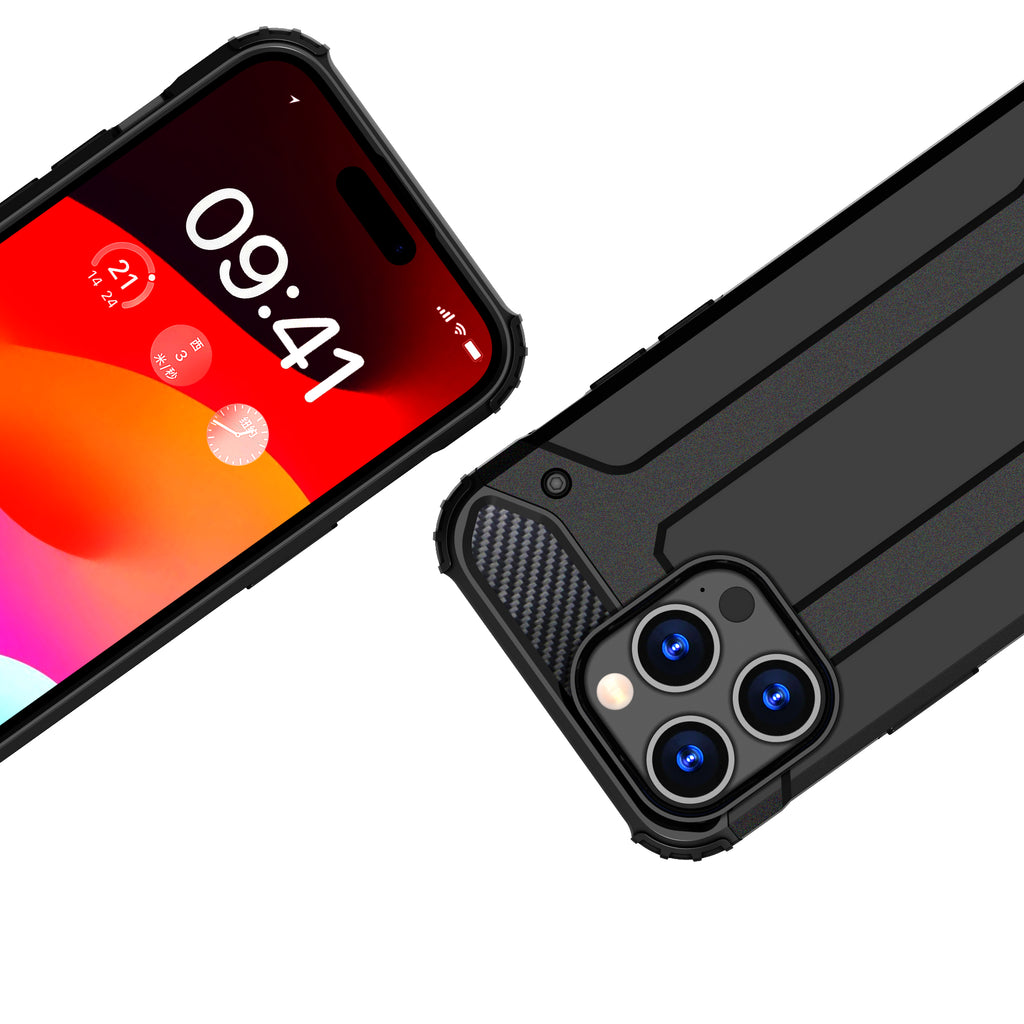 Hibridinis dėklas iPhone 15 Pro „Hybrid Armor“ – mėlynas