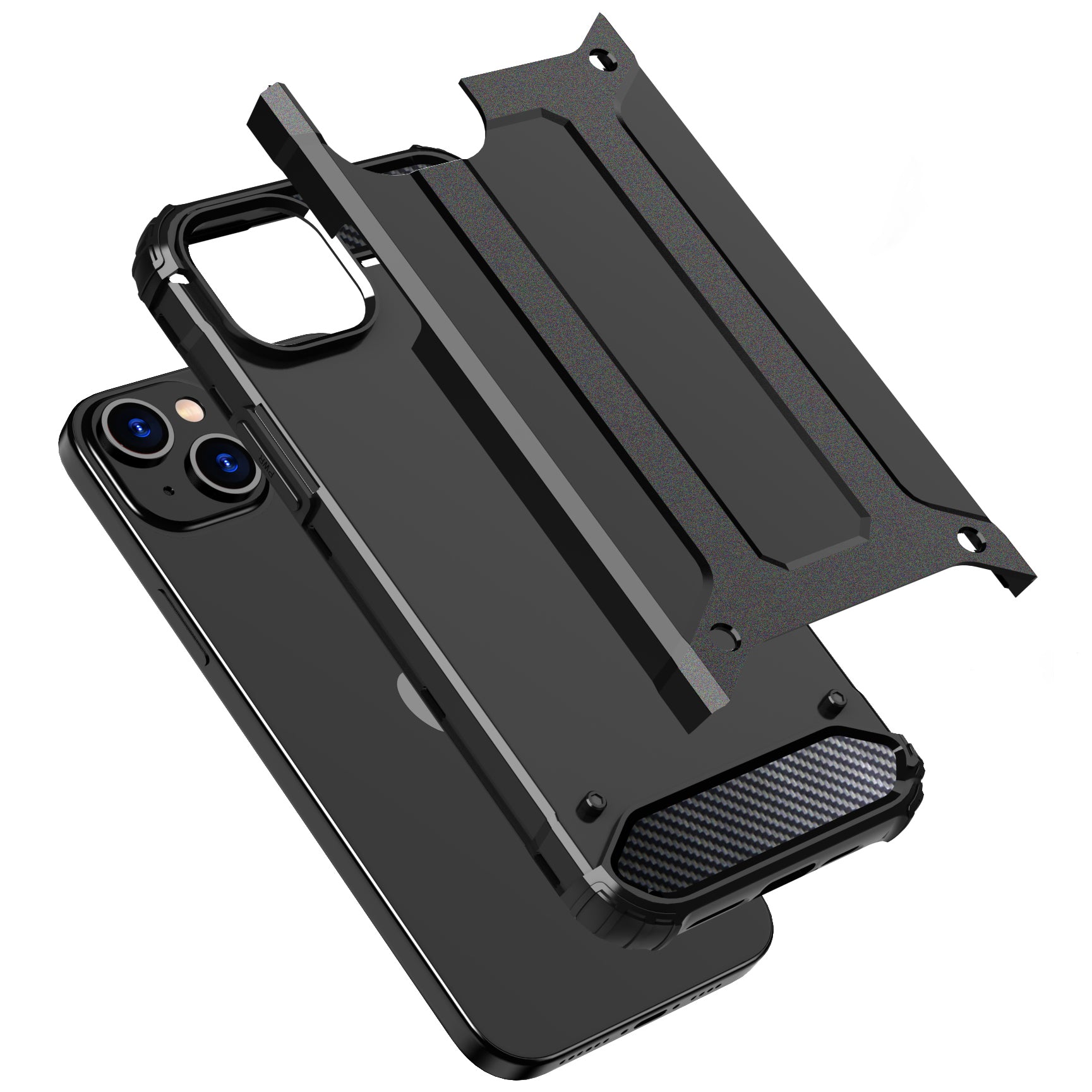 Hybrid Armor dėklas iPhone 15 Plus – juodas