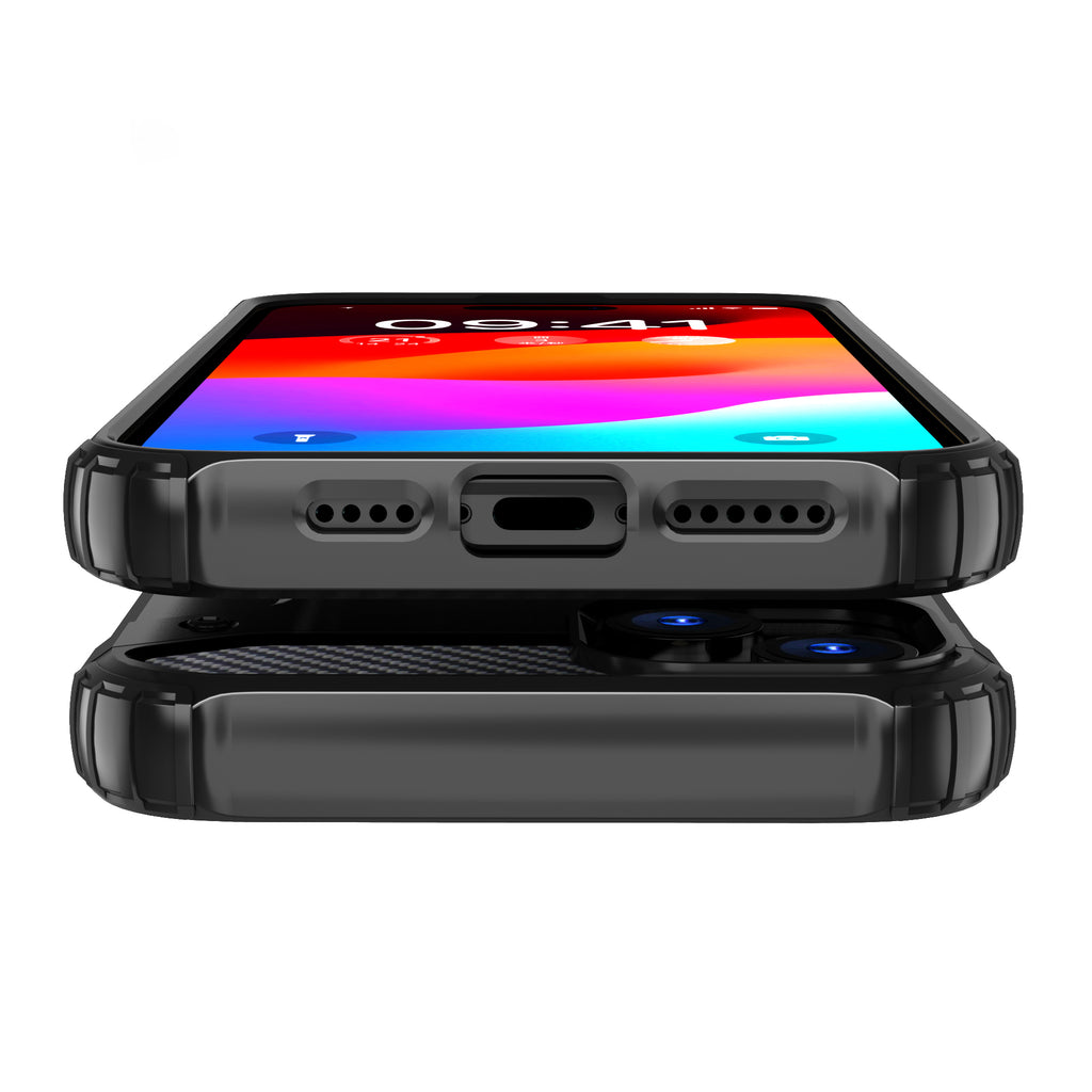 Hybrid Armor dėklas iPhone 15 Plus – juodas