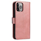 Magnet Case dėklas-piniginė su stovu iPhone 15 Pro Max – rožinis