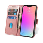 Magnet Case dėklas-piniginė su stovu iPhone 15 Pro Max – rožinis