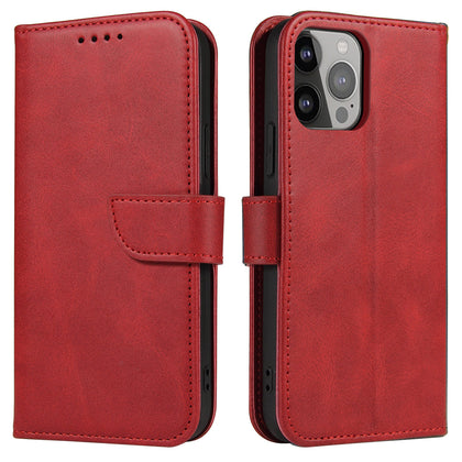 Magnet Case dėklas-piniginė iPhone 15 Pro Max – raudonas