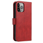 Magnet Case dėklas-piniginė iPhone 15 Pro Max – raudonas