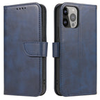 Magnet Case dėklas iPhone 15 Pro – mėlynas, su pinigine