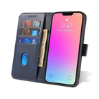 Magnet Case dėklas iPhone 15 Pro – mėlynas, su pinigine