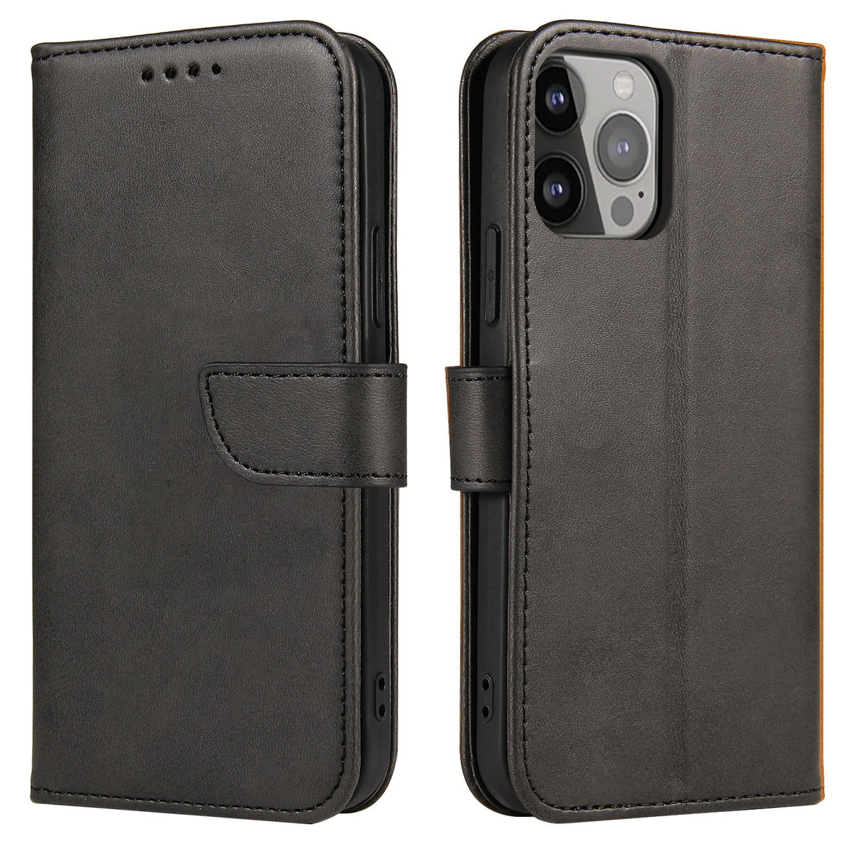 Magnet Case dėklas su pinigine iPhone 15 Pro – juodas