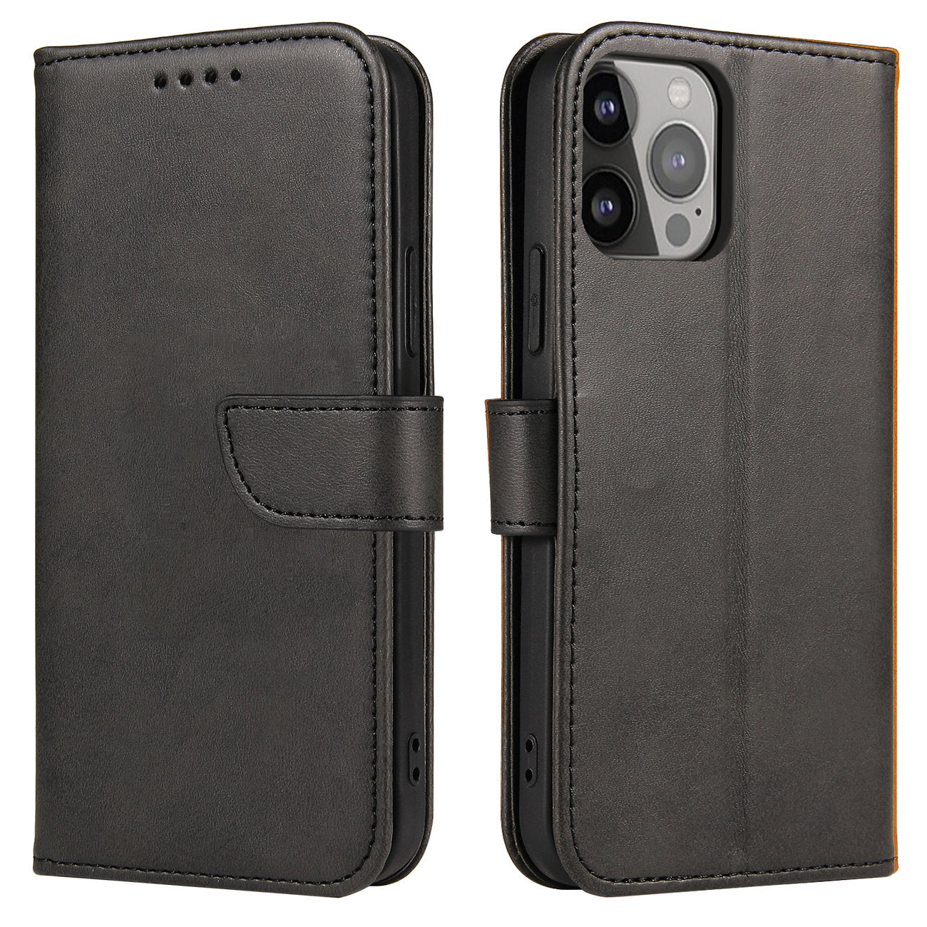 Magnet Case dėklas su pinigine iPhone 15 Pro – juodas