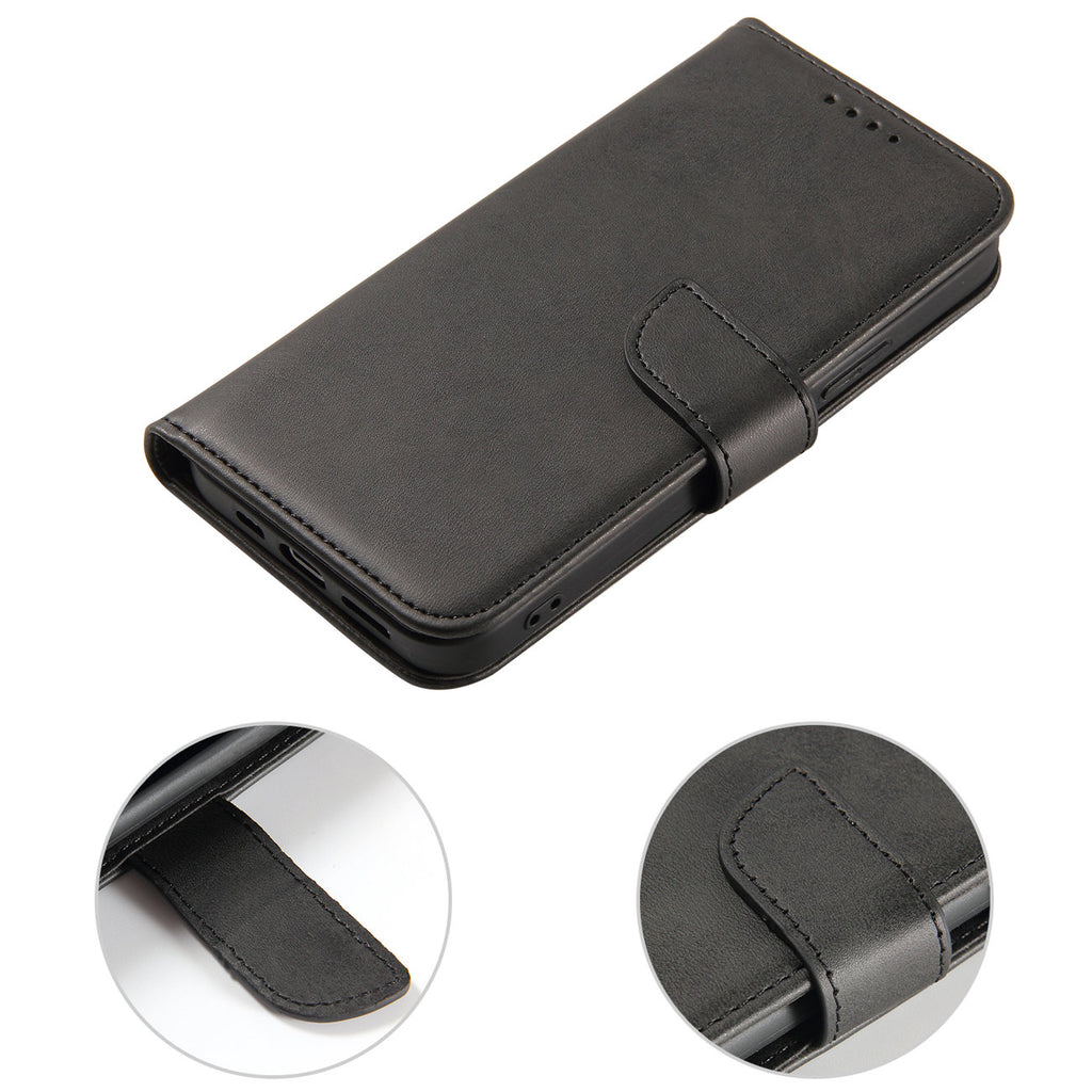 Magnet Case dėklas su pinigine iPhone 15 Pro – juodas