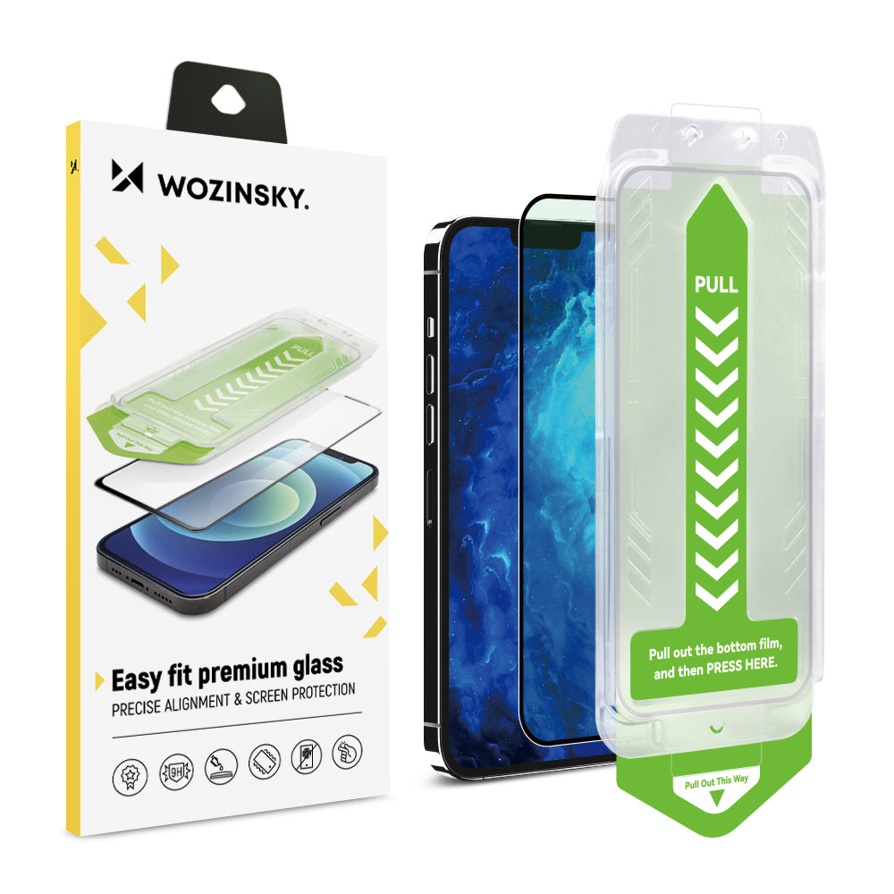 Grūdintas stiklas iPhone 14 Plus su rėmeliu – juodas