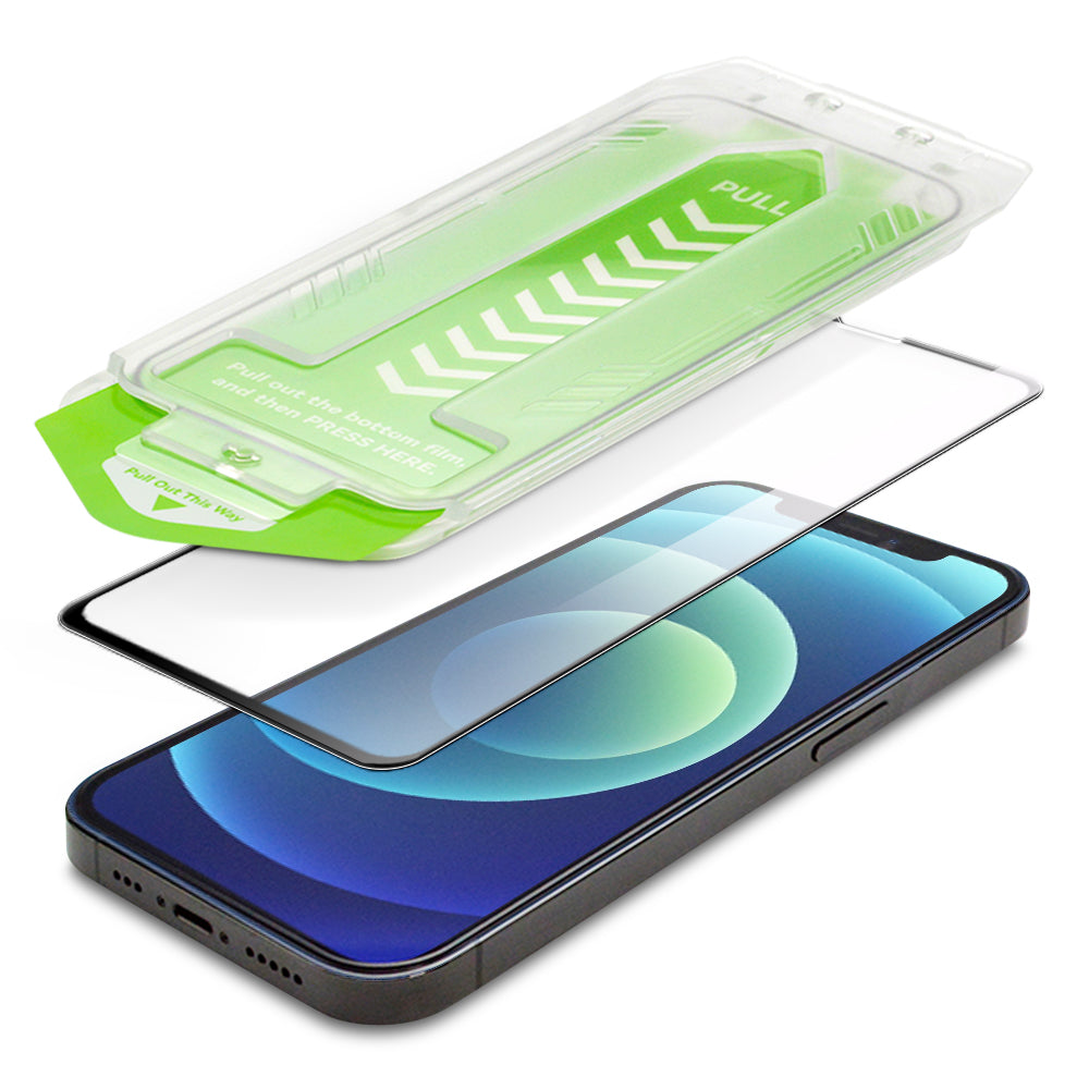 Grūdintas stiklas iPhone 14 Plus su rėmeliu – juodas