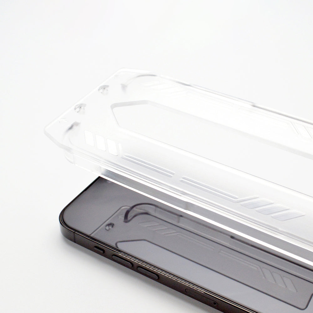 Grūdintas stiklas iPhone 14 Plus su rėmeliu – juodas