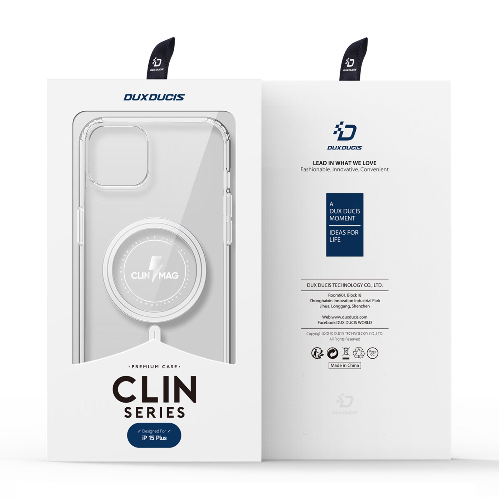 Skaidrus MagSafe dėklas iPhone 15 Plus Dux Ducis Clin