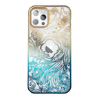 Kingxbar Phoenix dėklas iPhone 14 Plus – auksinis/mėlynas