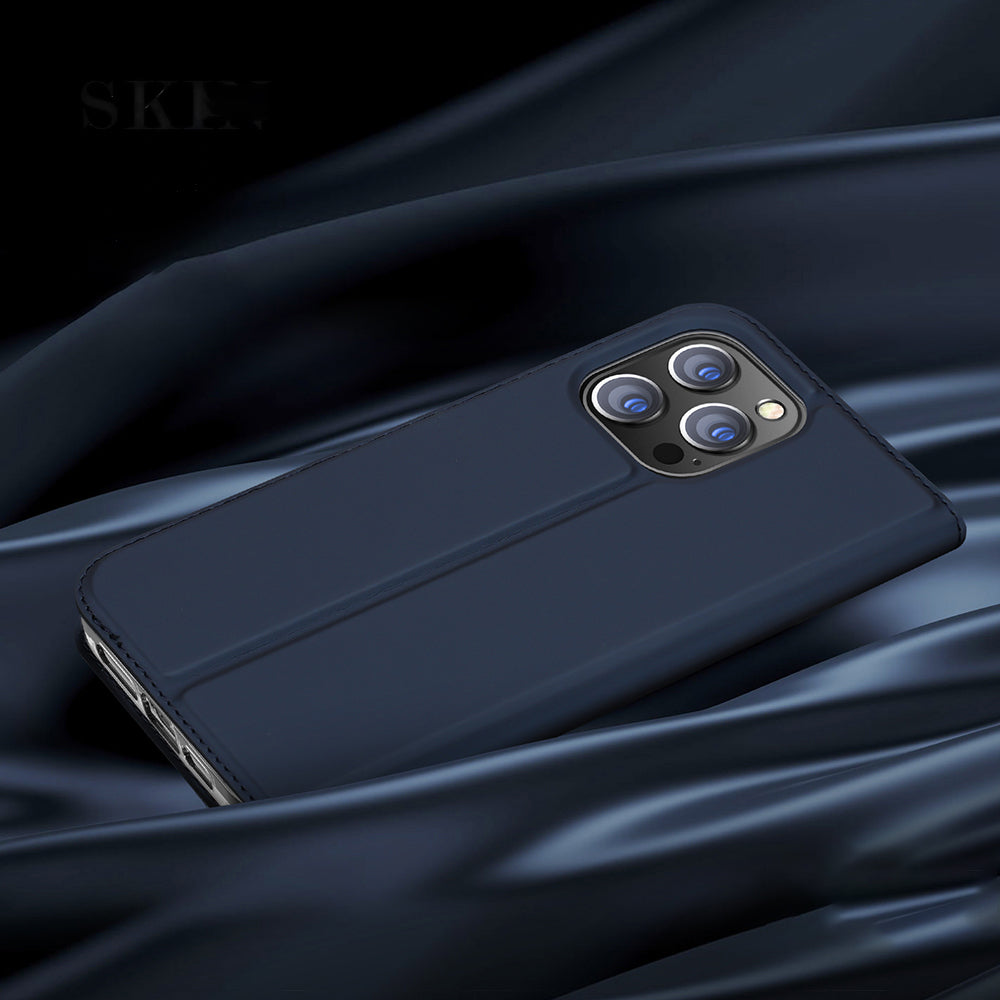 Dux Ducis Skin Pro atverčiamas dėklas iPhone 15 Pro – rožinis
