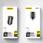 Dudao R3MAX 48W QC PD mini automobilinis įkroviklis, juodas -- Cell phone chargers