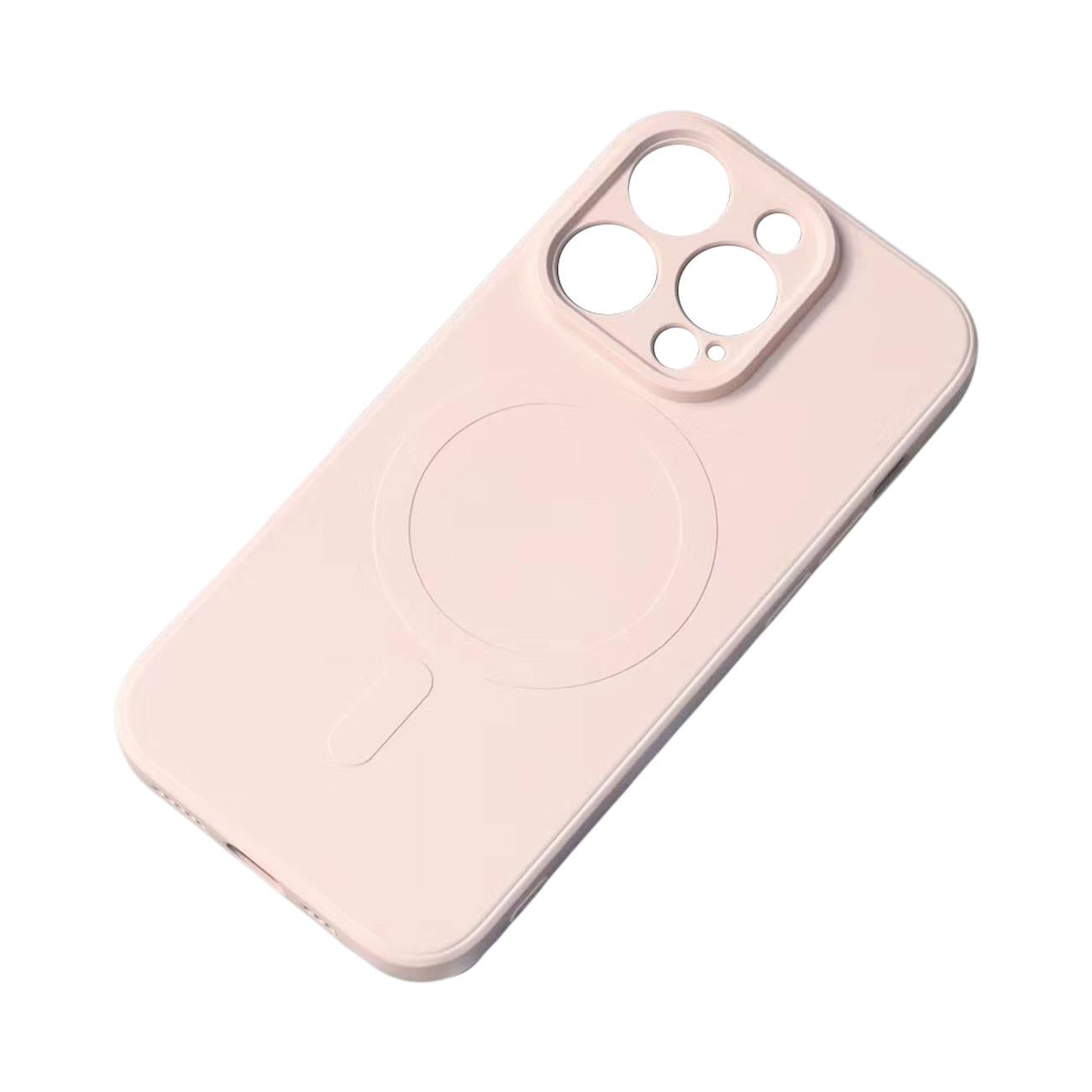 MagSafe silikoninis dėklas iPhone 15 Pro – kreminis