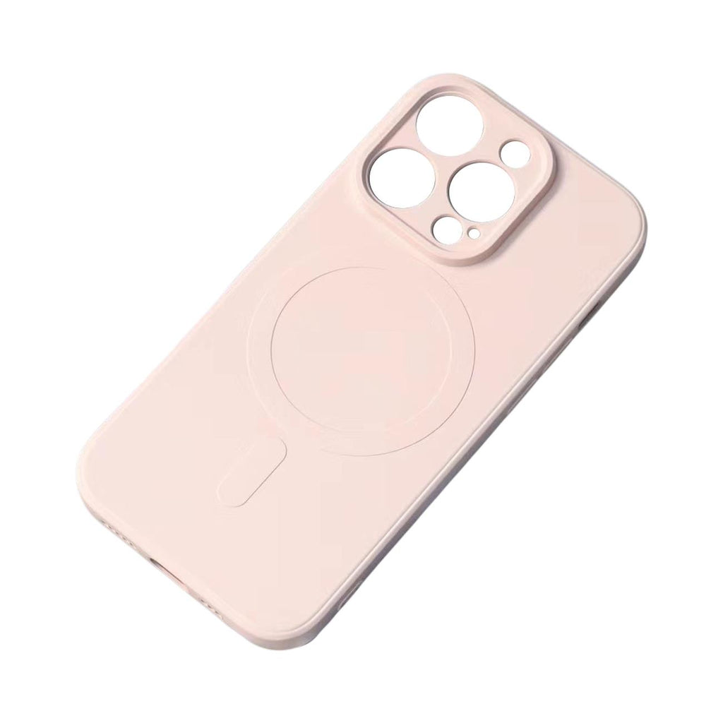 MagSafe silikoninis dėklas iPhone 15 Plus – kreminis