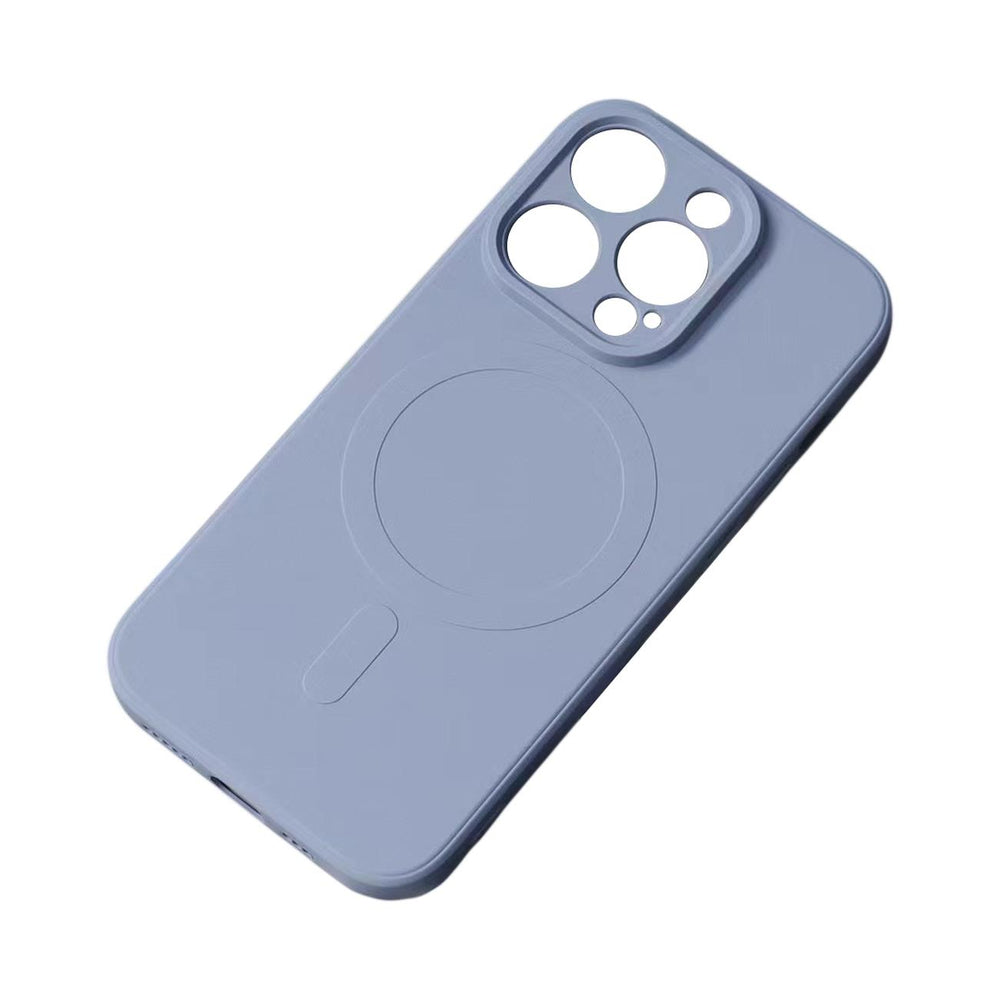 MagSafe silikoninis dėklas iPhone 15 Plus – pilkas -- iPhone 15 Plus