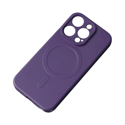 MagSafe silikoninis dėklas iPhone 15 – violetinis